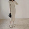 Ribella V-Neck Knit Midi Dress