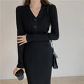 Ribella V-Neck Knit Midi Dress