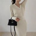 Ribella V-Neck Knit Midi Dress