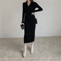 Ribella V-Neck Knit Midi Dress