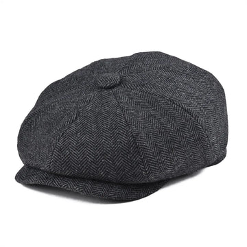 GLOSHWEAR Octava Eight-Panel Newsboy Cap with a compact brim