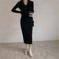 Ribella V-Neck Knit Midi Dress