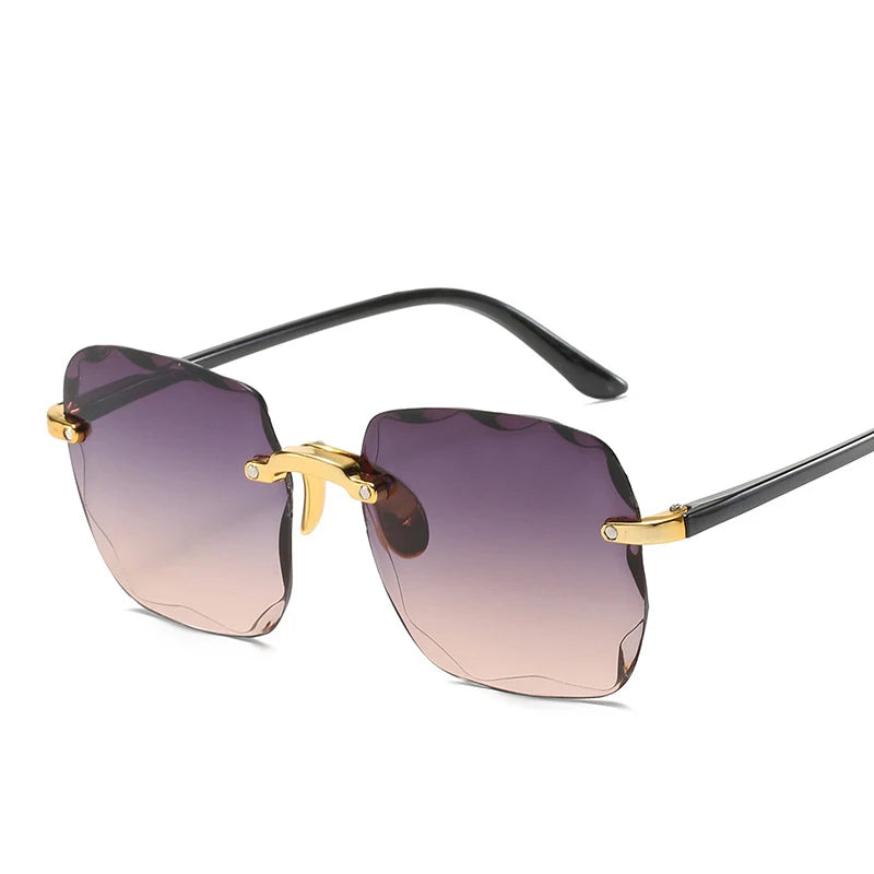 Square Rimless Luxury Summer Sunglasses