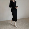 Ribella V-Neck Knit Midi Dress