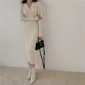 Ribella V-Neck Knit Midi Dress