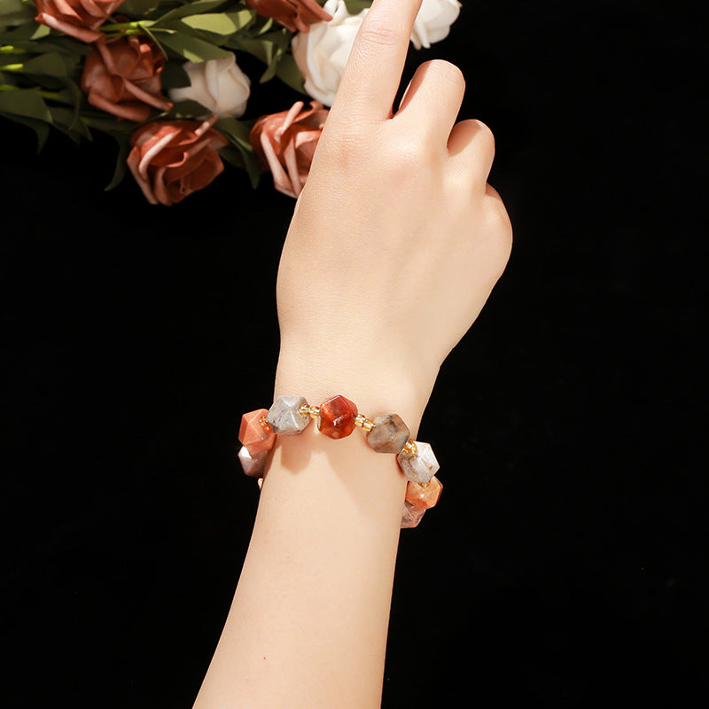 Jewelry Natural Coral Jade Six-point Star Bracelet