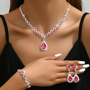 Cross-border Jewelry Explosions Necklace Earrings Bracelet Three-piece Set