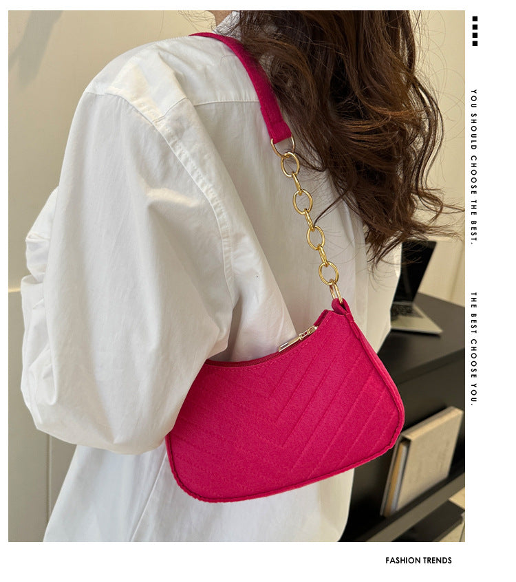 Chevra Felt Saddle Bag