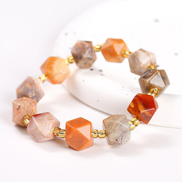 Jewelry Natural Coral Jade Six-point Star Bracelet