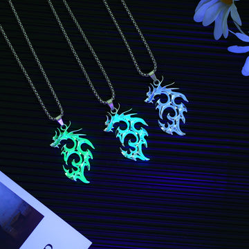 luminous flame dragon necklace