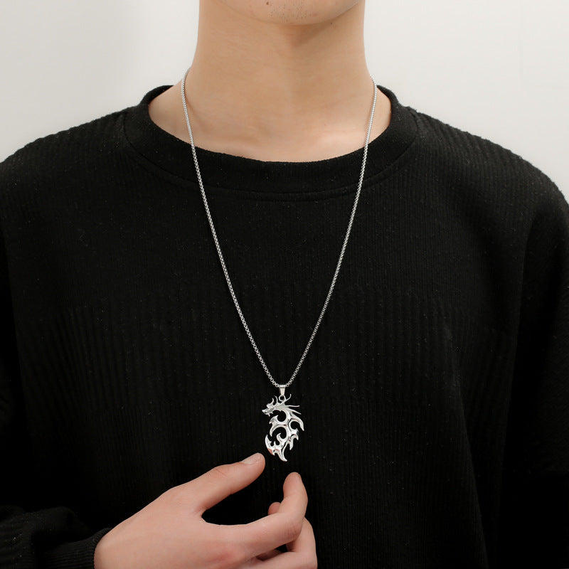 luminous flame dragon necklace