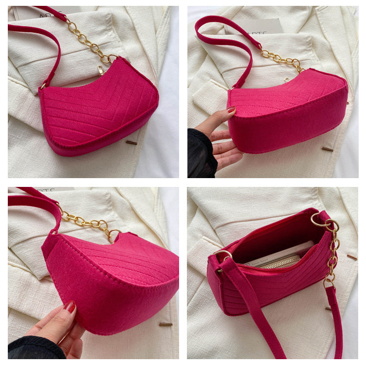 Chevra Felt Saddle Bag