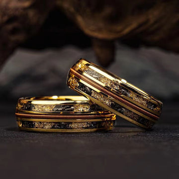 Meteorite Inlaid Gold Foil Men's Light