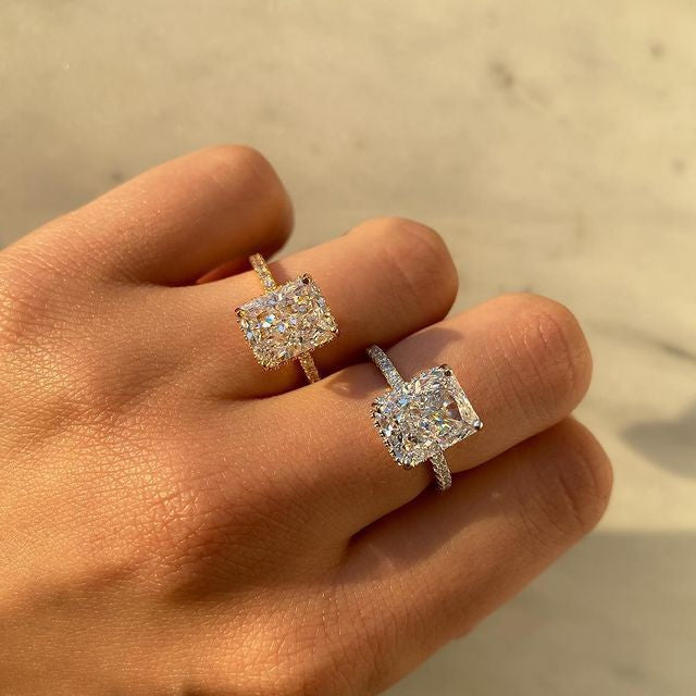 Ice Flower Cut Light Luxury Niche High-end Design Ring