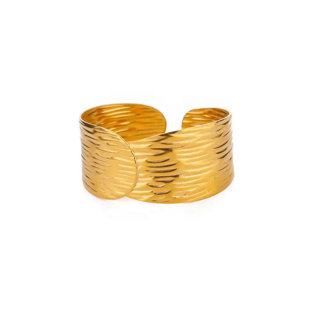 Aurelia Sculpted Cuff Bracelet — Woven Wide Cuff