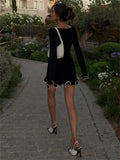 Rivelle Ruffle-Edge Knit Dress