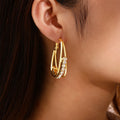 Sculptura Statement Earrings — Sculpted Link Drops