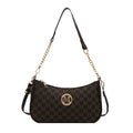 Mira Monogram Shoulder Bag — Coffee