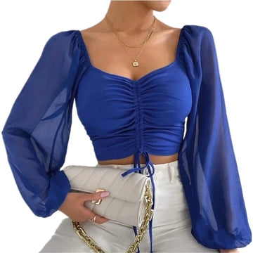 Marisol Drawstring Crop Top by GLOSHWEAR