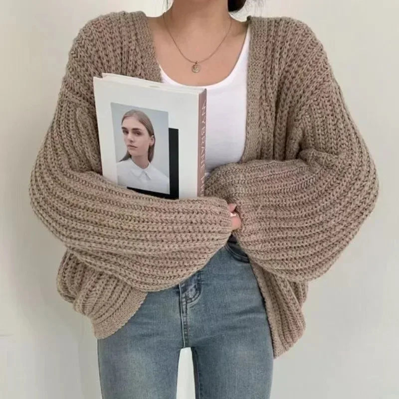 Poncha Cropped Knit Cardigan