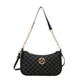 Mira Monogram Shoulder Bag — Black