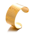 Aurelia Sculpted Cuff Bracelet — Hammered Tall Cuff