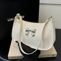 Ribbonette Shoulder Bag — White