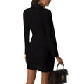 Tailora Button-Front Blazer Dress