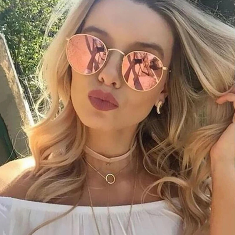 Classic Small Frame Mirror Sunglasses