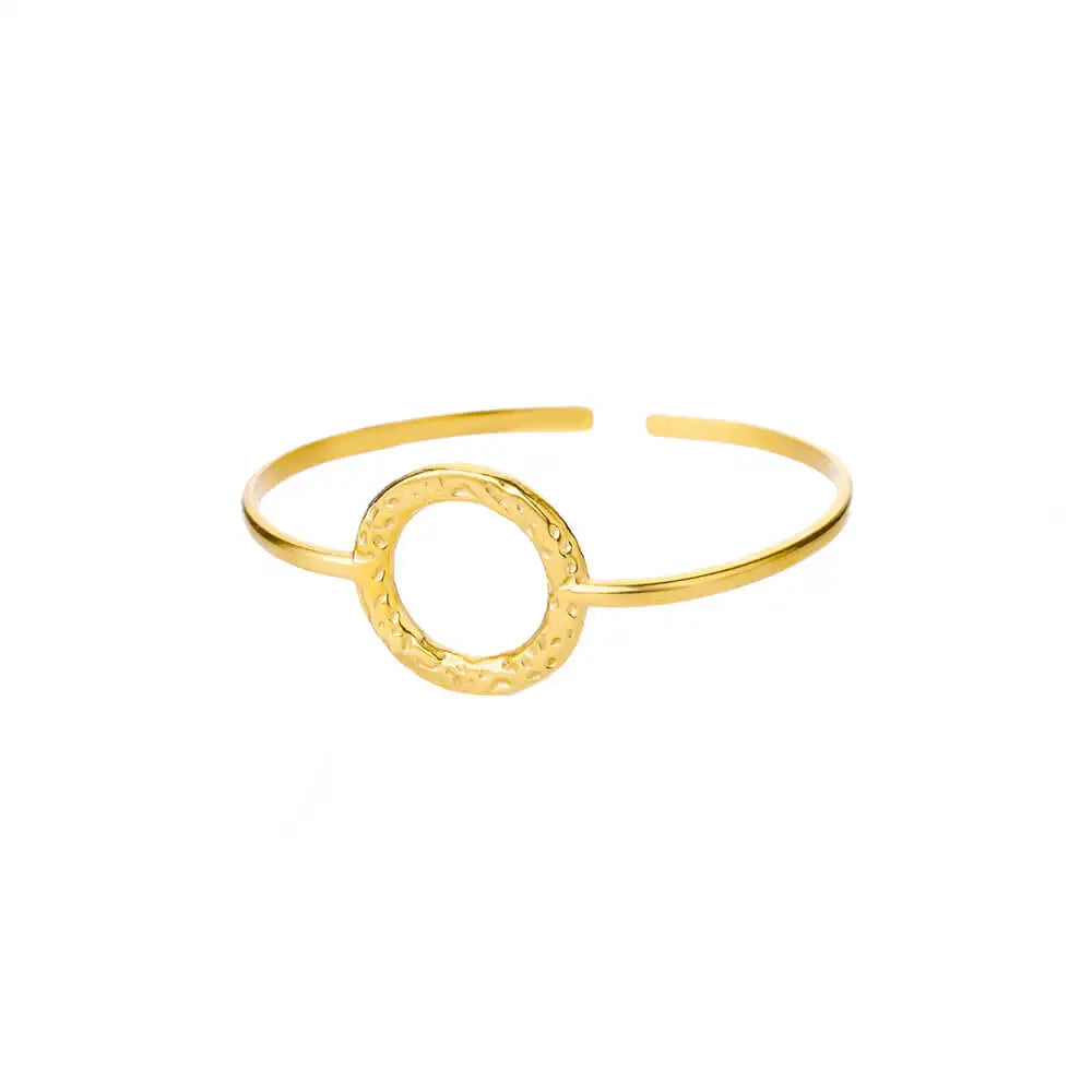 Aurelia Sculpted Cuff Bracelet — Circle Open Cuff