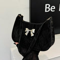 Ribbonette Shoulder Bag — Black