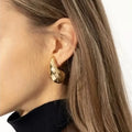 Sculptura Statement Earrings — Gold Teardrop Earrings
