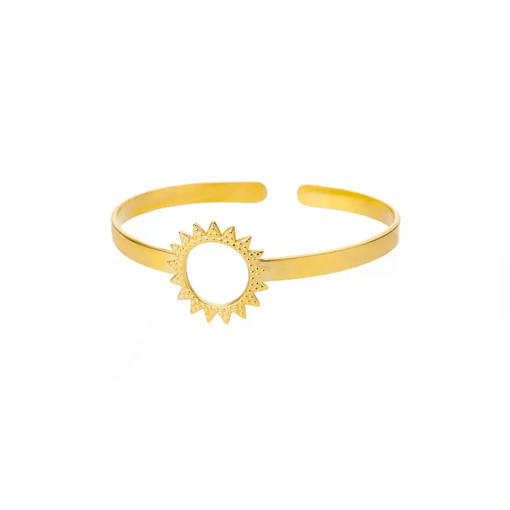Aurelia Sculpted Cuff Bracelet — Sunburst Cuff