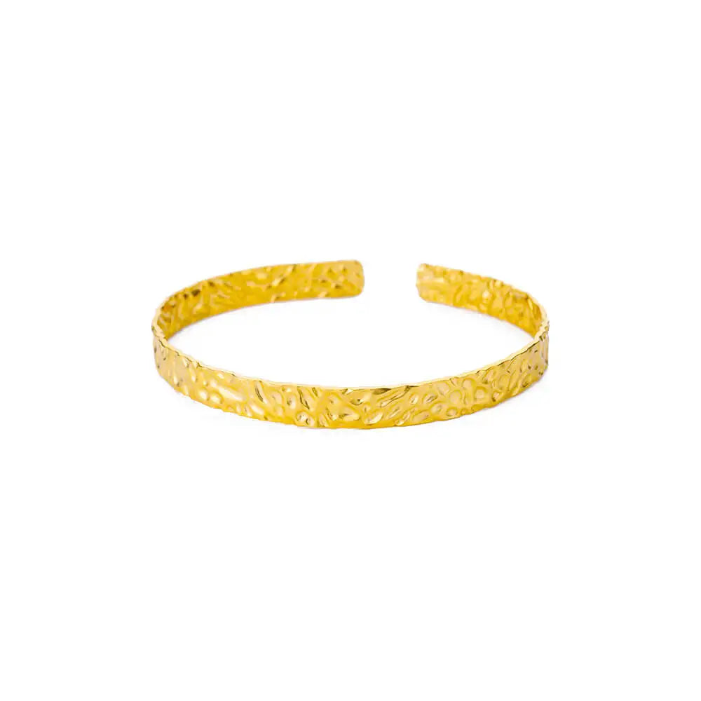 Aurelia Sculpted Cuff Bracelet — Fine-Textured Cuff