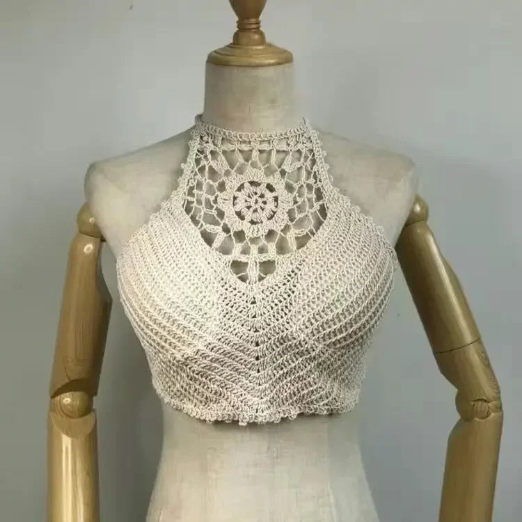 Solara Crochet Halter Top