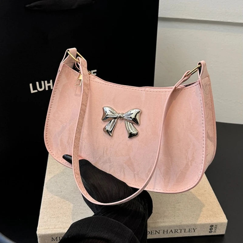 Ribbonette Shoulder Bag — Pink