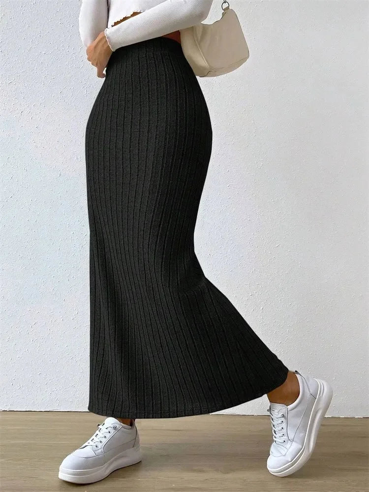 Ribbea Side-Split Maxi Skirt