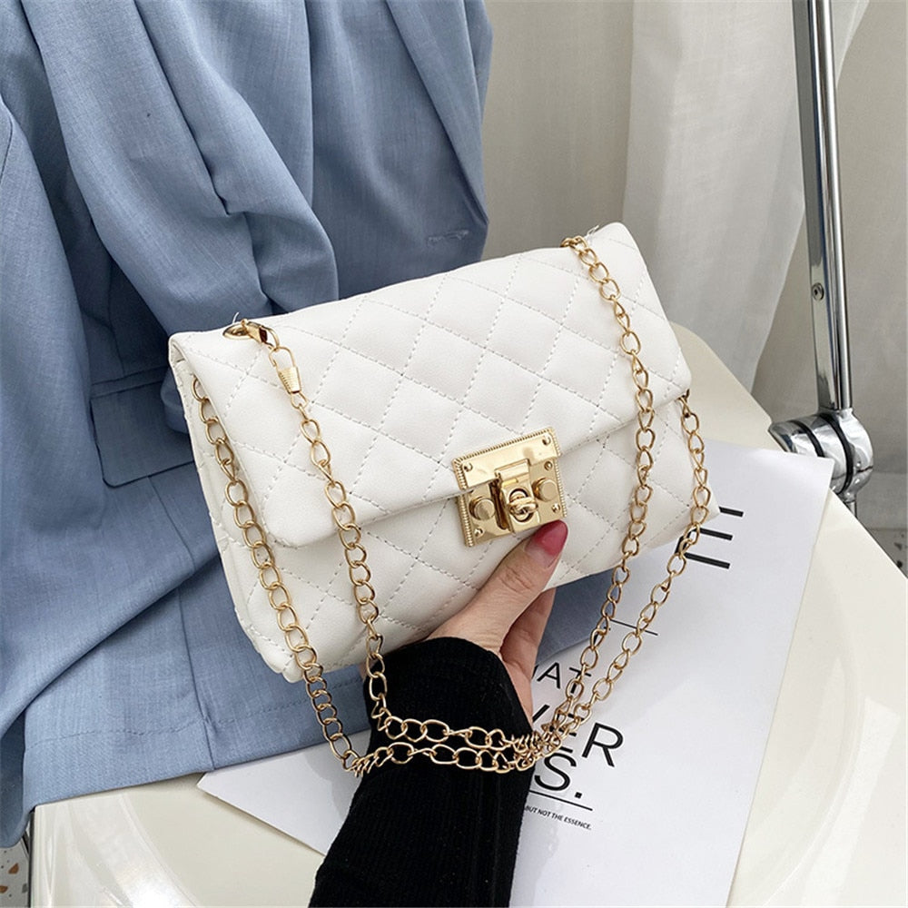 Thread Small PU Leather Crossbody Bags