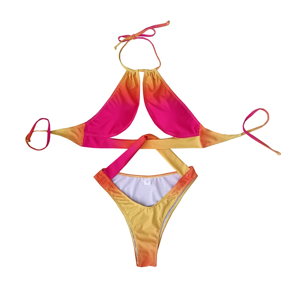 Tie-Dye Print Swimwear