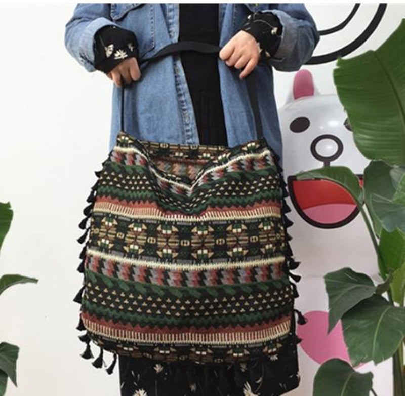 Vintage Bohemian Fringe Shoulder Bag