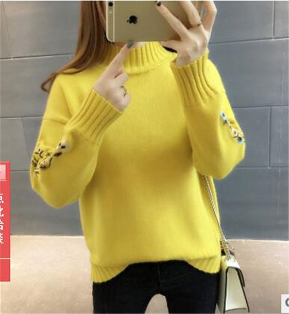 Embroidered Knitted pullover