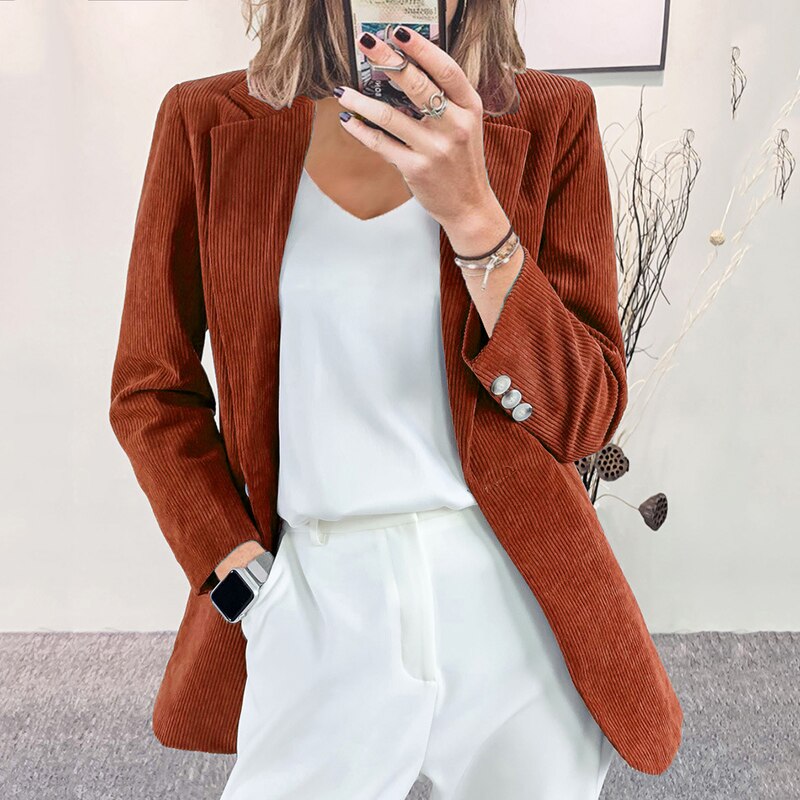 Corduroy Cardigan Commute Suit