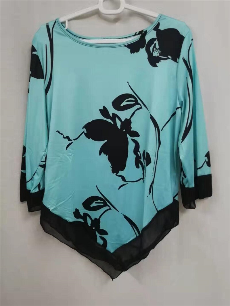 Floral Print Loose Tops