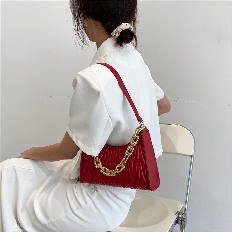 Glossy Structured Shoulder Bag – detail view 12