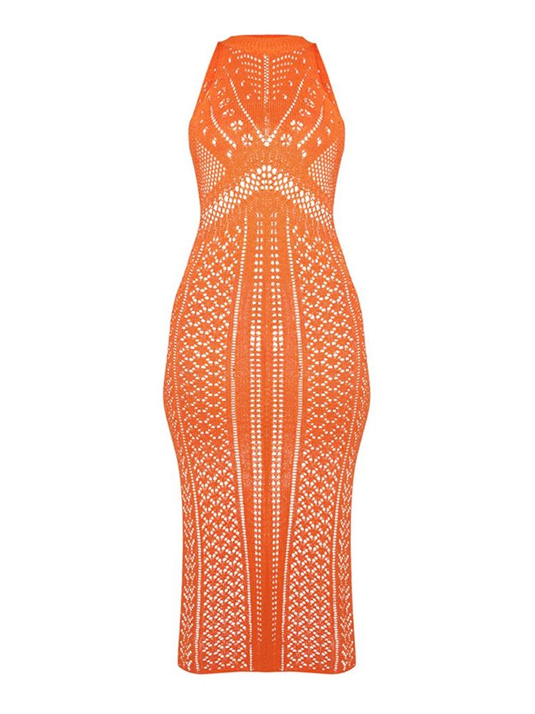 Hollow Knitted Beach Dress