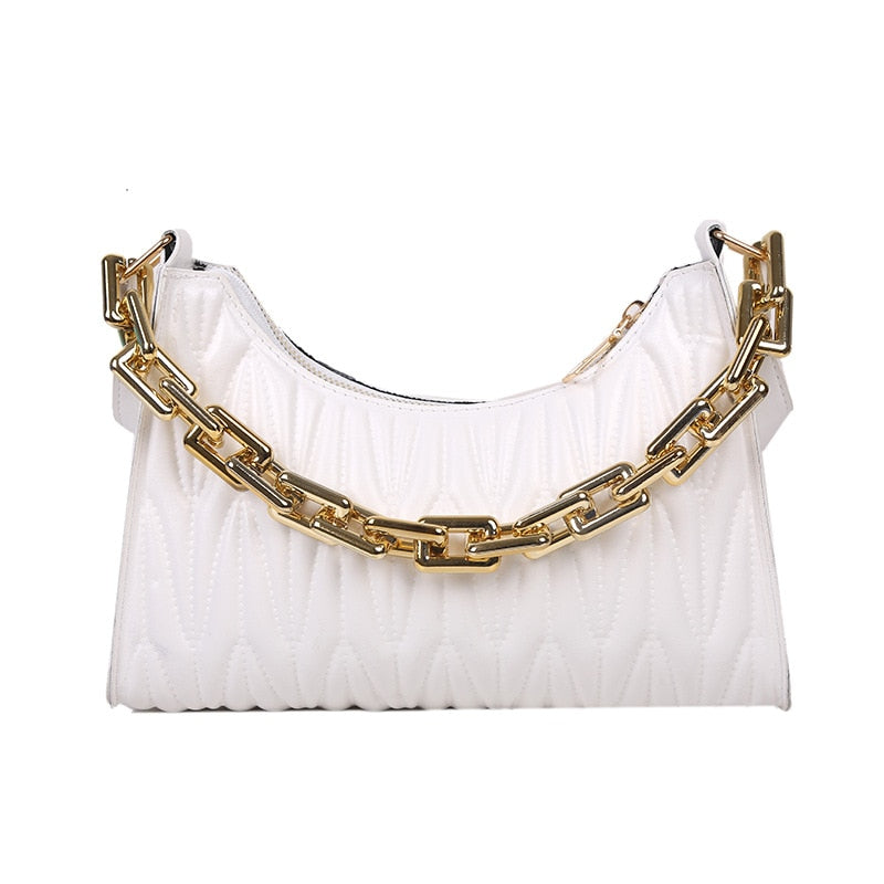 Glossy Structured Shoulder Bag – product view