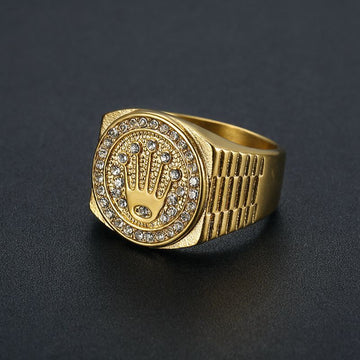 Crown Rings Iced Out Rhinestone
