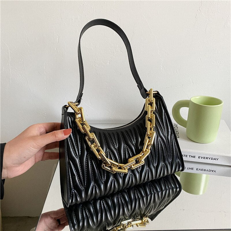 Glossy Structured Shoulder Bag – detail view 7