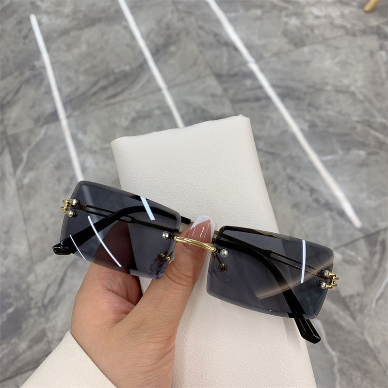 Frameless Rectangle Sunglasses