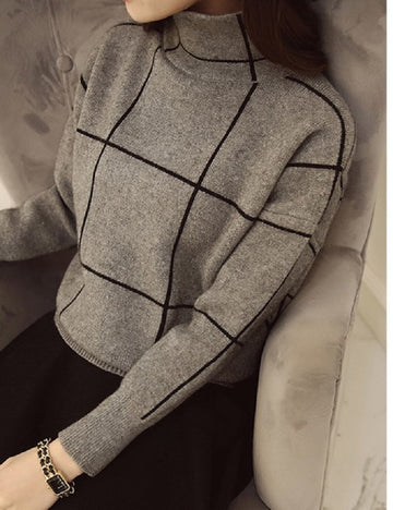 Patchwork Outfit Casual Loose Pullover